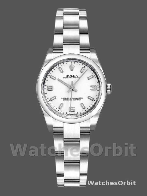 Rolex Oyster Perpetual 176200 Stainless Steel White Dial 26MM Lady Replica Watch
