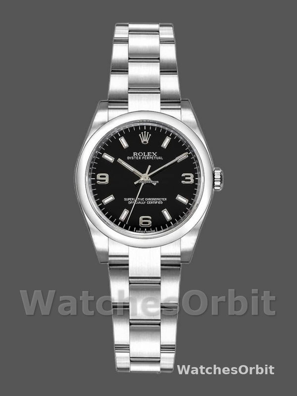 Rolex Oyster Perpetual 176234 Fluted Bezel Black Arabic Dial 26MM Lady Replica Watch