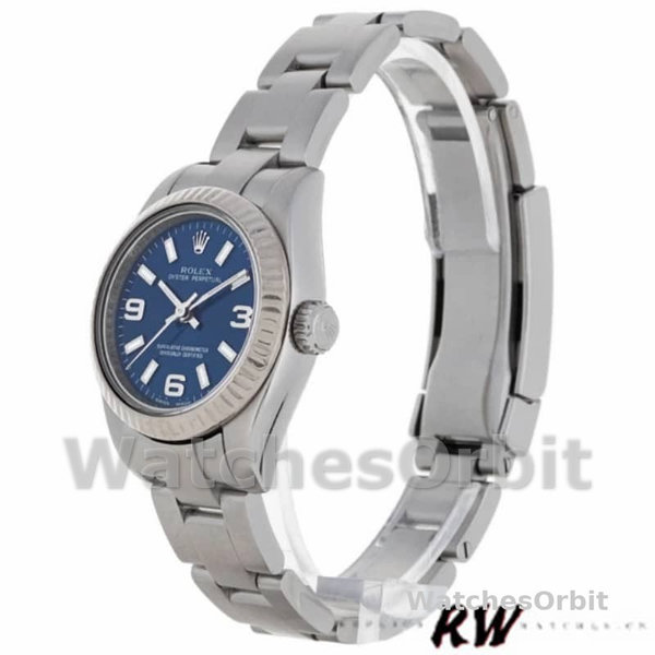 Rolex Oyster Perpetual 176234 Fluted Bezel Blue Dial 26MM Lady Replica Watch
