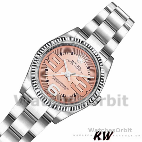 Rolex Oyster Perpetual 176234 Pink Maxi Arabic Numerals Dial 26MM Lady Replica Watch