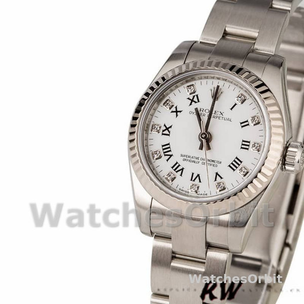 Rolex Oyster Perpetual 176234 White Roman Dial 26mm Lady Replica Watch