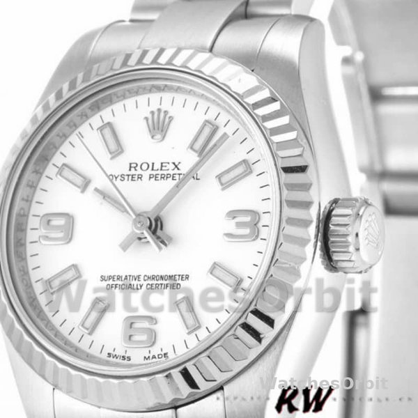 Rolex Oyster Perpetual 176234 White Roman Dial 26mm Lady Replica Watch