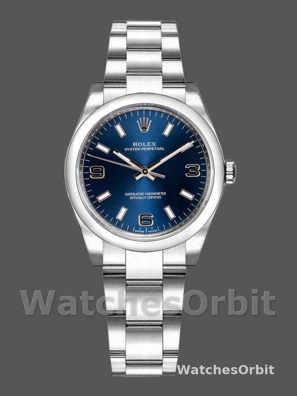 Rolex Oyster Perpetual 177200 Blue Dial Domed Bezel 31mm Lady Replica Watch