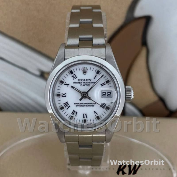 Rolex Oyster Perpetual 177200 White Roman Dial Oyster Bracelet 31mm Lady Replica Watch