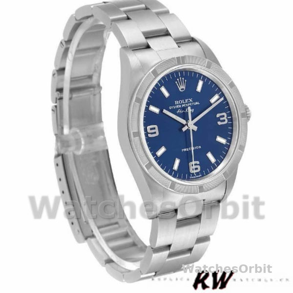 Rolex Oyster Perpetual 177210 Stainless Steel Blue Dial 31mm Lady Replica Watch