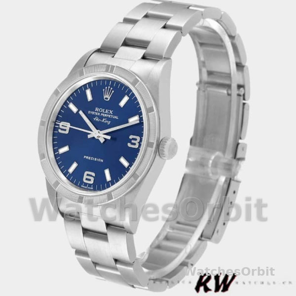 Rolex Oyster Perpetual 177210 Stainless Steel Blue Dial 31mm Lady Replica Watch