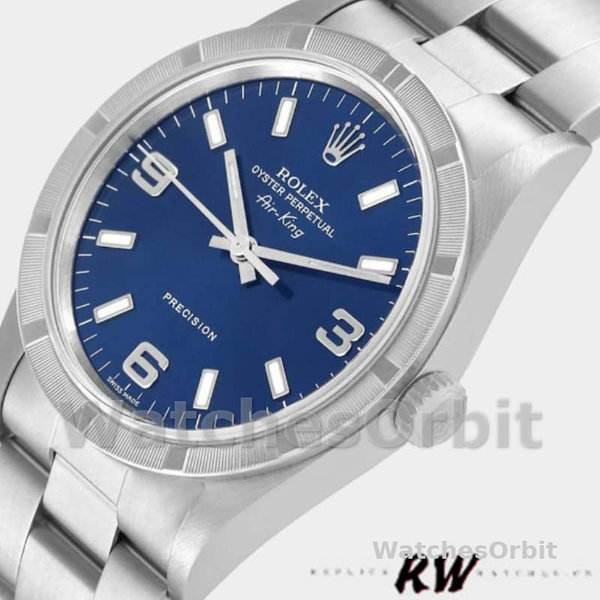 Rolex Oyster Perpetual 177210 Stainless Steel Blue Dial 31mm Lady Replica Watch