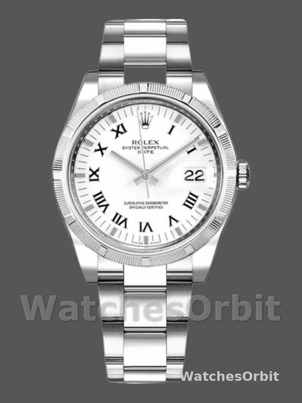 Rolex Oyster Perpetual Date 115210 White Roman Numeral Dial Unisex Replica Watch