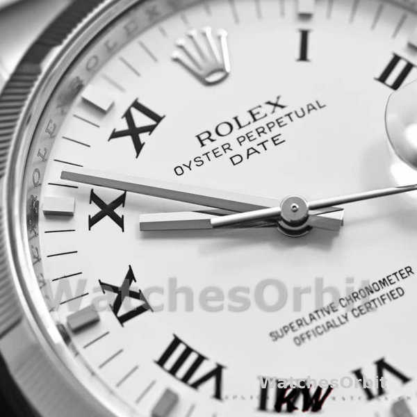 Rolex Oyster Perpetual Date 115210 White Roman Numeral Dial Unisex Replica Watch