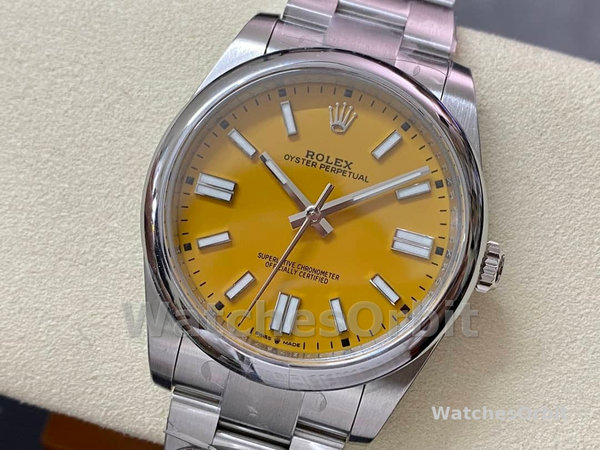 Rolex Oyster Perpetual Yellow Dial Oystersteel 124300 0004