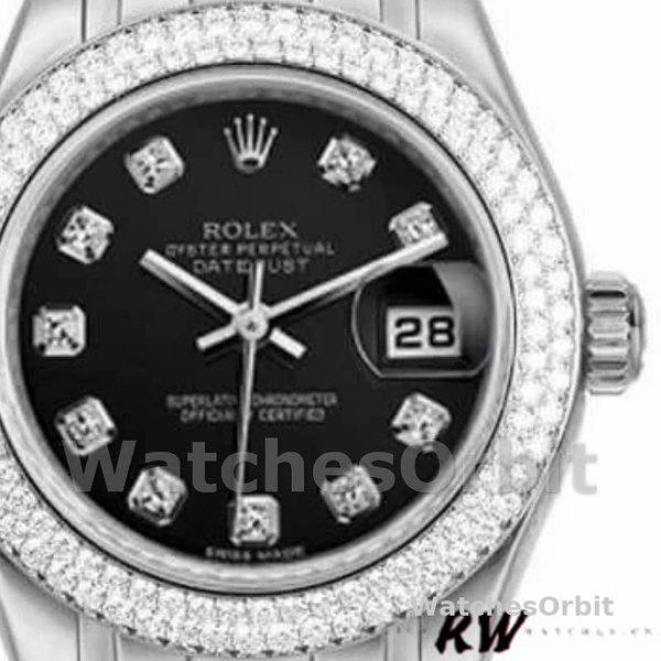 Rolex Masterpiece Pearlmaster 80339 Diamant Bezel 29MM Lady Replica Watch