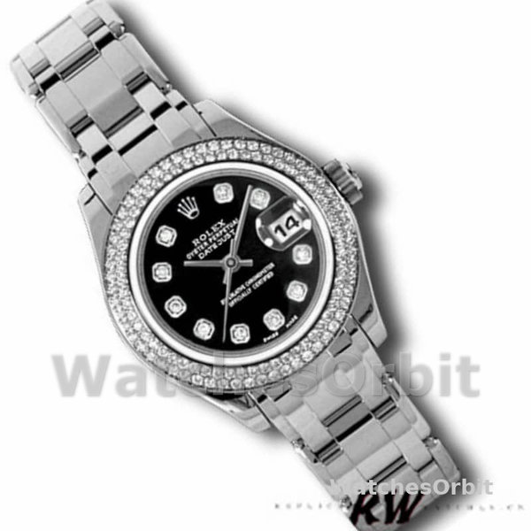 Rolex Masterpiece Pearlmaster 80339 Diamant Bezel 29MM Lady Replica Watch