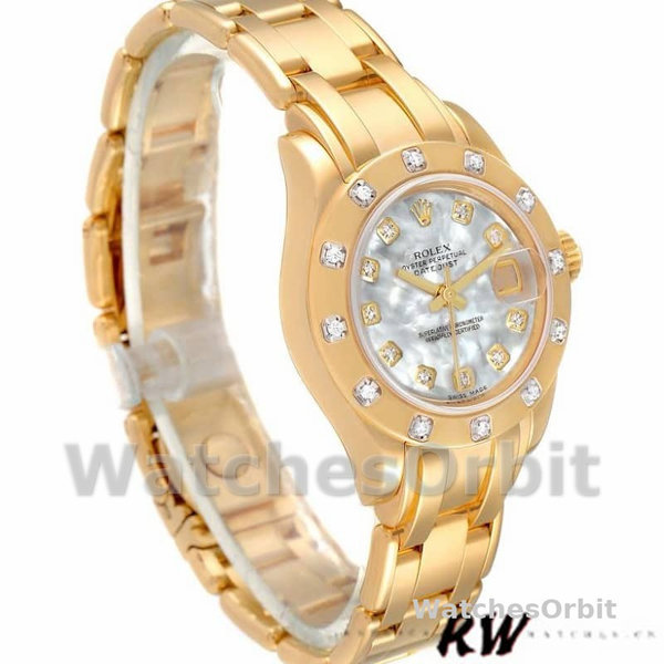 Rolex Pearlmaster 80318 MOP Diamond Dial 29MM Lady Replica Watch