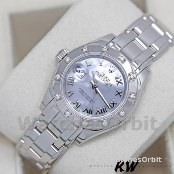 Rolex Pearlmaster 80319 MOP Roman Dial 29MM Lady Replica Watch