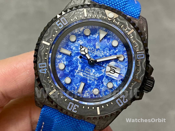 Rolex Sea Dweller Customized DiW Carbon Fiber Ocean Blue Dial