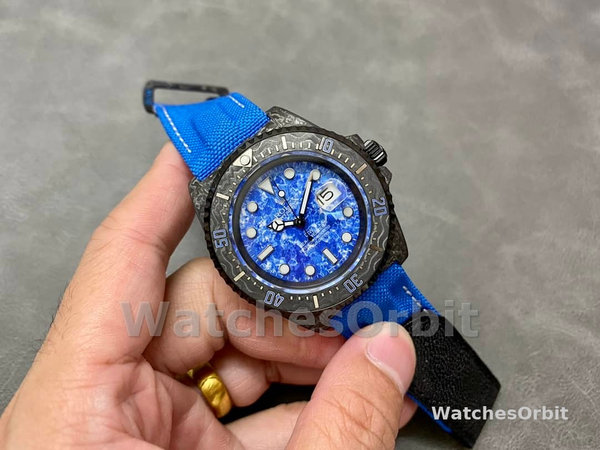 Rolex Sea Dweller Customized DiW Carbon Fiber Ocean Blue Dial