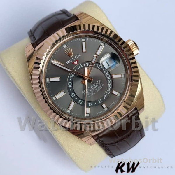Rolex Sky-Dweller 326135 Dark Rhodium Dial 42MM Mens Replica Watch