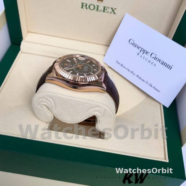 Rolex Sky-Dweller 326135 Dark Rhodium Dial 42MM Mens Replica Watch