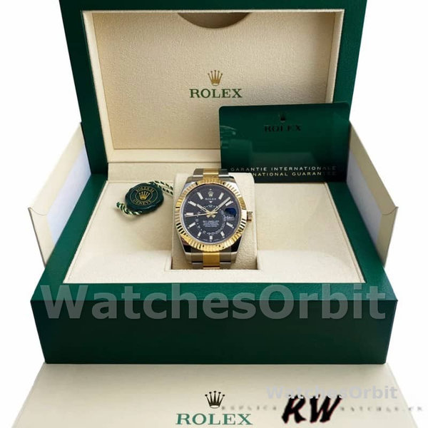 Rolex Sky-Dweller 326933 Black Dial Stainless Steel 42MM Mens Replica Watch