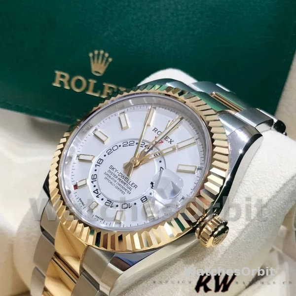 Rolex Sky-Dweller 326933 Stainless Steel White Dial 42MM Mens Replica Watch