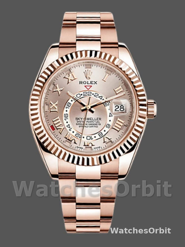 Rolex Sky-Dweller 326935 Sundust Roman Numeral Dial 42mm Mens Replica Watch