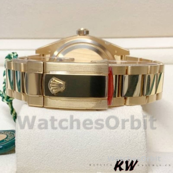 Rolex Sky-Dweller 326938 Yellow Gold Silver Dial 42mm Mens Replica Watch