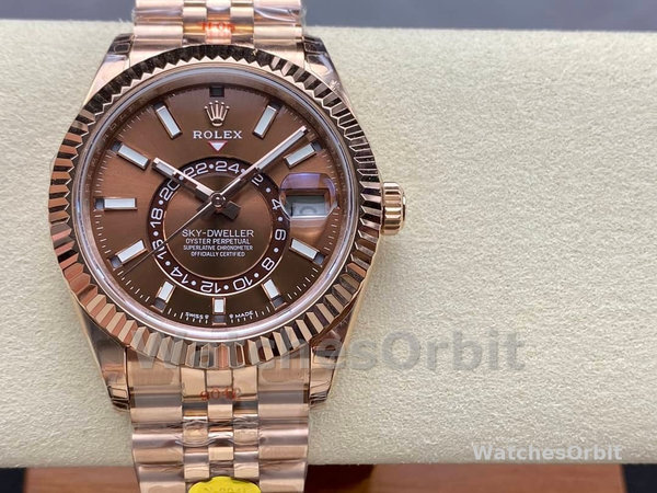 Rolex Sky Dweller 42 Everose Gold Chocolate Dial m336935 0006