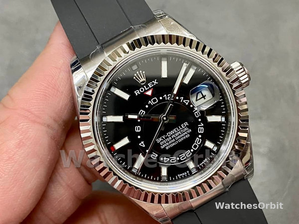 Rolex Sky Dweller 42 White Gold Black Dial M336239 0002 Men's Watch