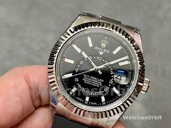 Rolex Sky Dweller 42 White Gold Black Dial M336239 0002 Men's Watch