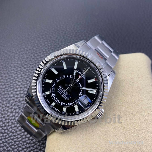 Rolex Sky Dweller 42 White Rolesor Black Dial Oyster M336934 0007 Men's Watch