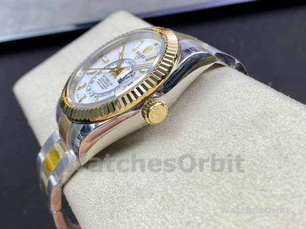 Rolex Sky Dweller 42mm White Dial Stick Markers m336933 0005 Men's Watch