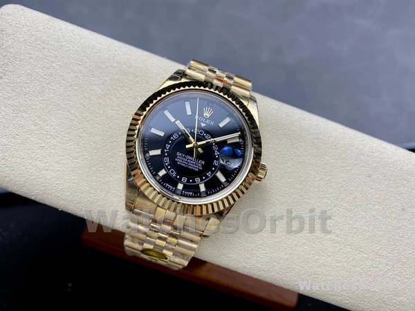 Rolex Sky Dweller 42mm18 kt Yellow Gold Black Dial m336938 0005