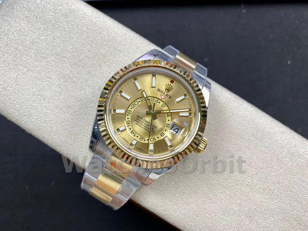 Rolex Sky Dweller Champagne Dial Yellow Gold 336933 0001 42mm