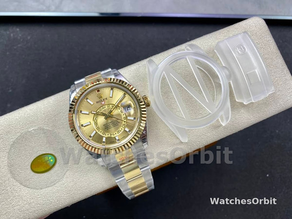 Rolex Sky Dweller Champagne Dial Yellow Gold 336933 0001 42mm