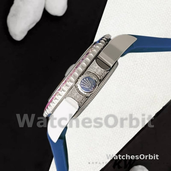 Rolex Submariner 116610 Blue Dial Blue Rubber strap 40mm Mens Replica Watch