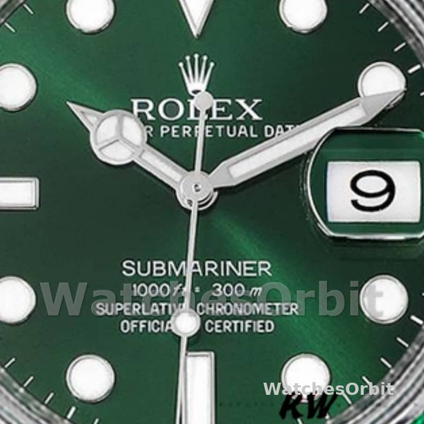 Rolex Submariner 116610 Green Dial Rubber strap 40mm Mens Replica Watch
