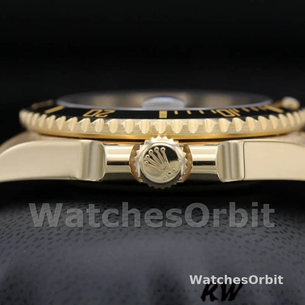Rolex Submariner 116618 Yellow Gold Black Dial 40mm Mens Replica Watch