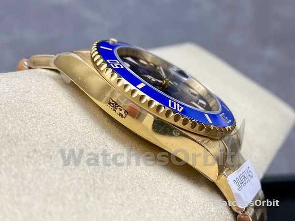 Rolex Submariner 116618 Yellow Gold Blue Dial 40mm Mens Replica Watch