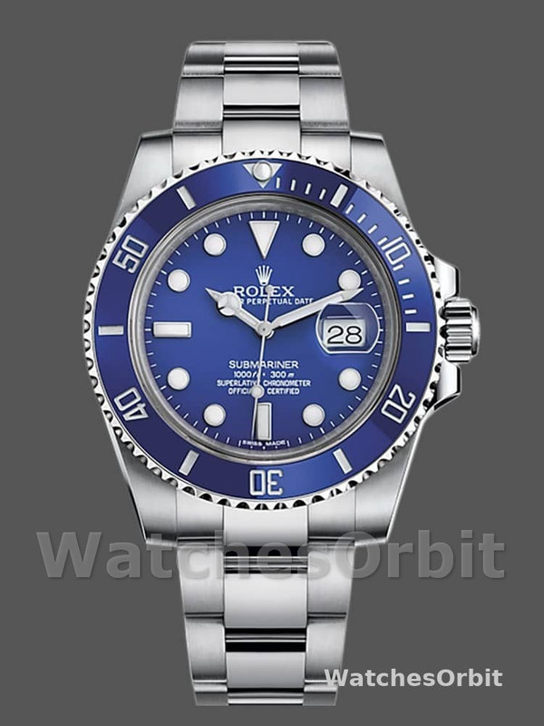 Rolex Submariner 116619LB White Gold Blue Dial 40mm Mens Replica Watch