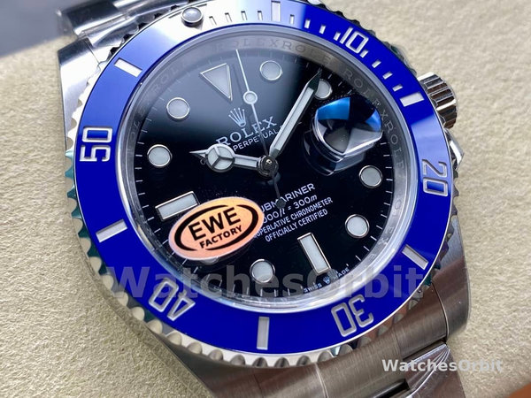 Rolex Submariner 126610 Blue Bezel Black Dial 41mm Mens Replica Watch