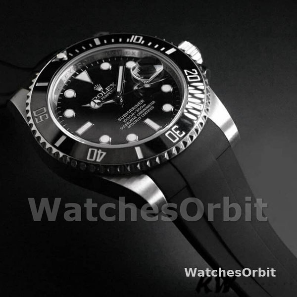 Rolex Submariner 126610LN Black Rubber Strap Black Dial 41mm Mens Replica Watch