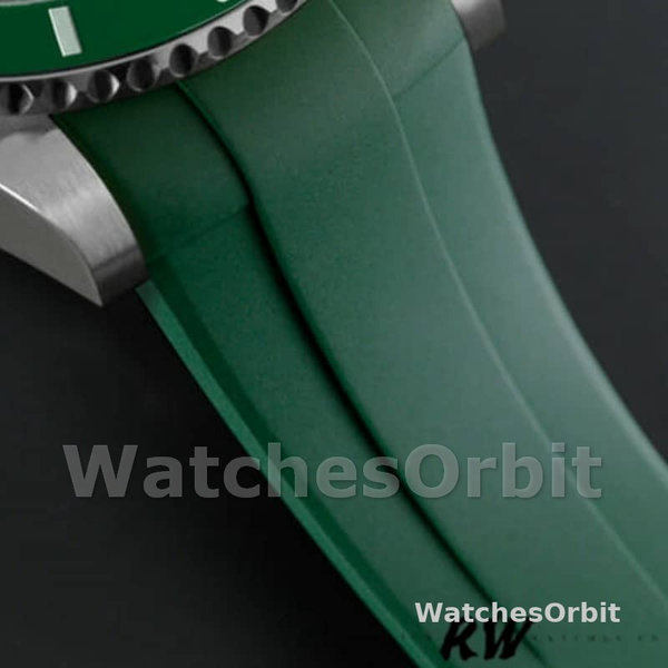 Rolex Submariner 126610LV Green Rubber Strap Black Dial 41mm Mens Replica Watch