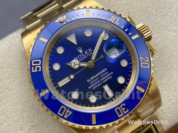 Rolex Submariner 126618LB Yellow Gold Blue Dial 41mm Mens Replica Watch