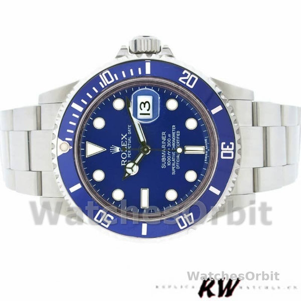 Rolex Submariner 16610 Stainless Steel Blue Bezel Blue Dial 40mm Mens Replica Watch