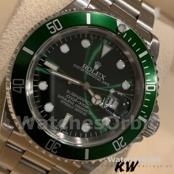 Rolex Submariner 16610 Stainless Steel Refinished Green Dial 40mm Mens Replica Watch