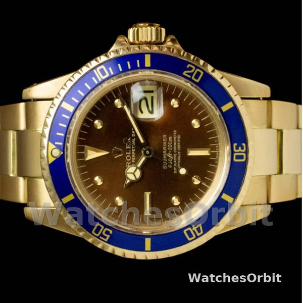 Rolex Submariner 1680/8 Tropical Dial yellow gold 40mm Mens Replica Watch
