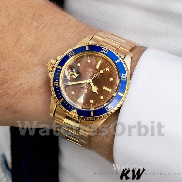 Rolex Submariner 1680/8 Tropical Dial yellow gold 40mm Mens Replica Watch