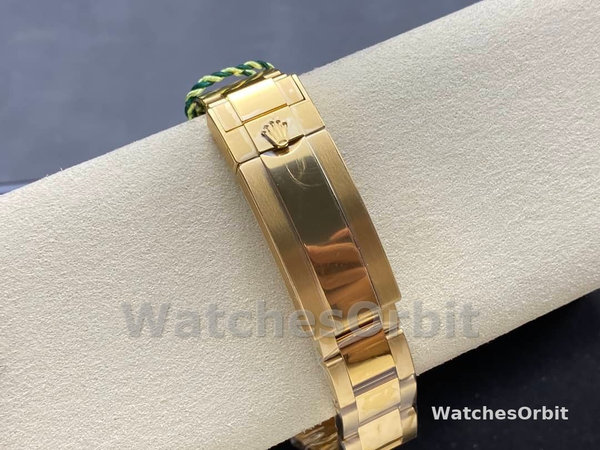 Rolex Submariner 40 18k Champagne Diamond Dial Black Bezel 16613T Gold Watch