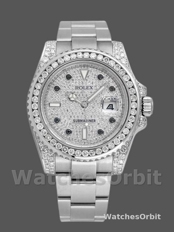 Rolex Submariner Date 116610LN Custom Diamond 40MM Mens Replica Watch