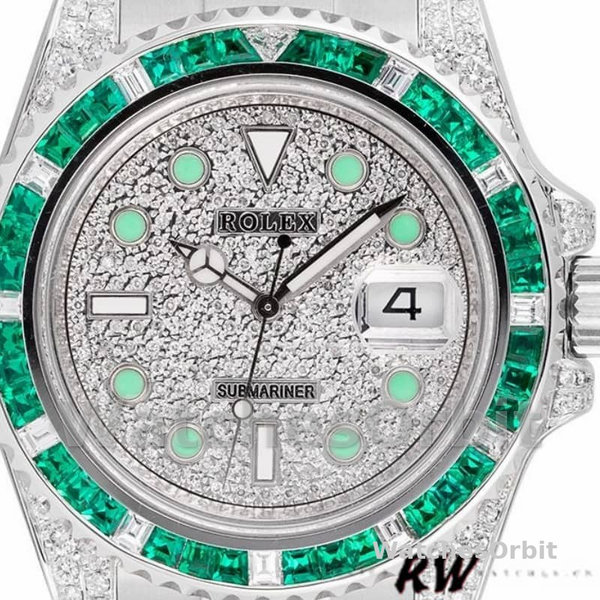 Rolex Submariner Date 116610LN Custom Diamond Stainless Steel 40MM Mens Replica Watch